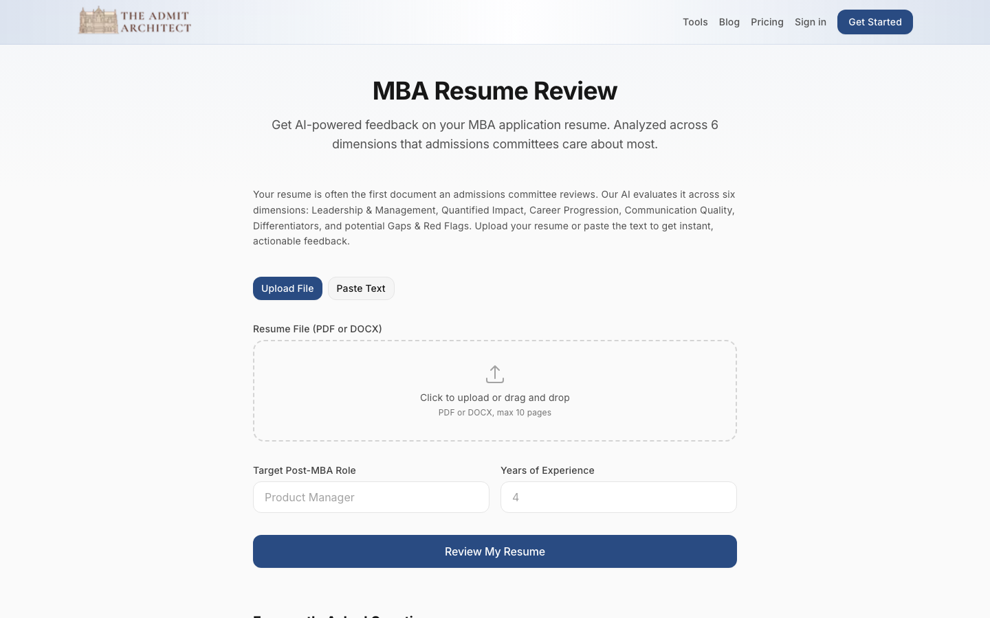 Resume Review.
